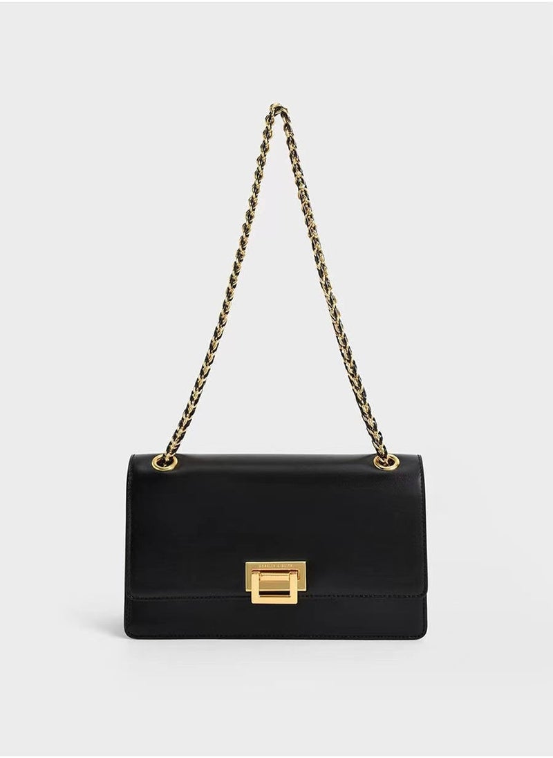 Charles & Keith Charles & Keith Chain Small Square Bag Shoulder Bag Crossbody Bag  - Image 1