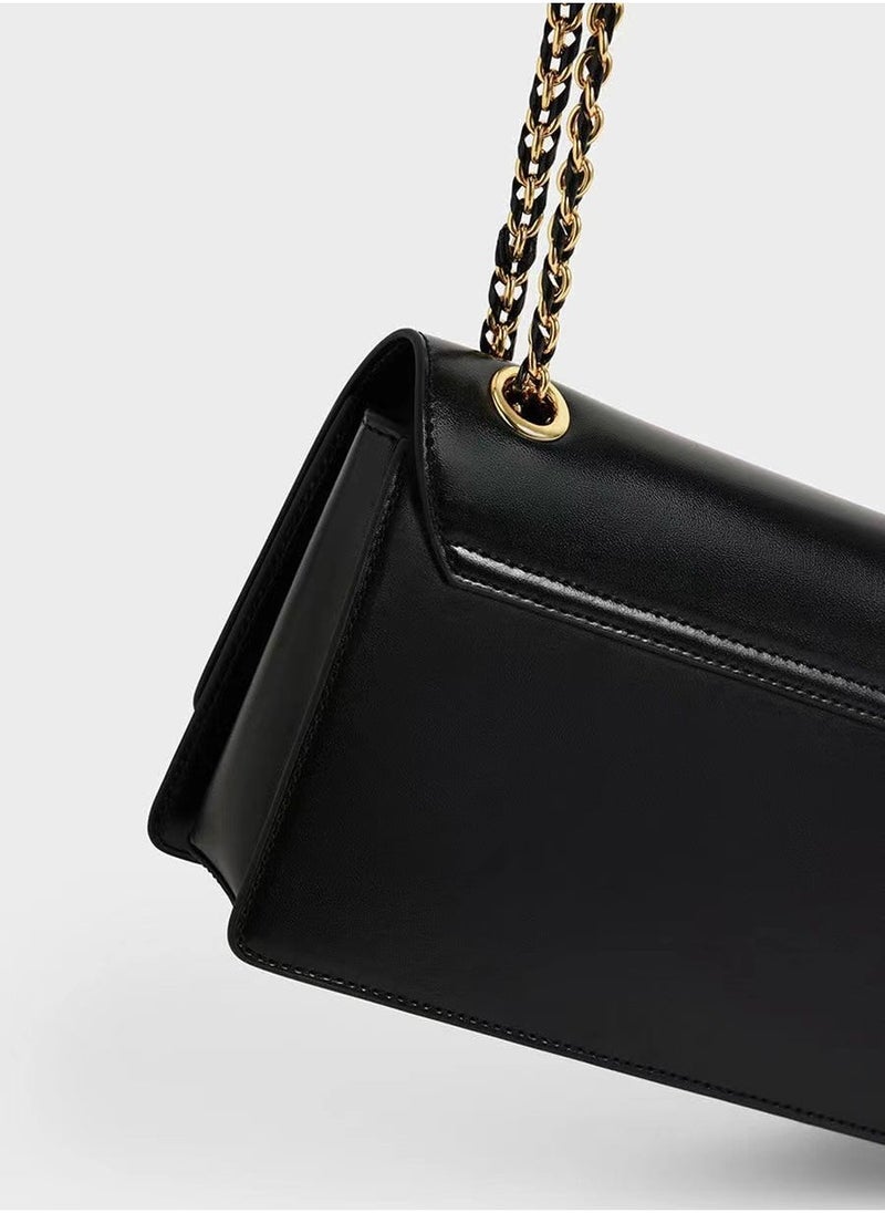 Charles & Keith Charles & Keith Chain Small Square Bag Shoulder Bag Crossbody Bag  - Image 3