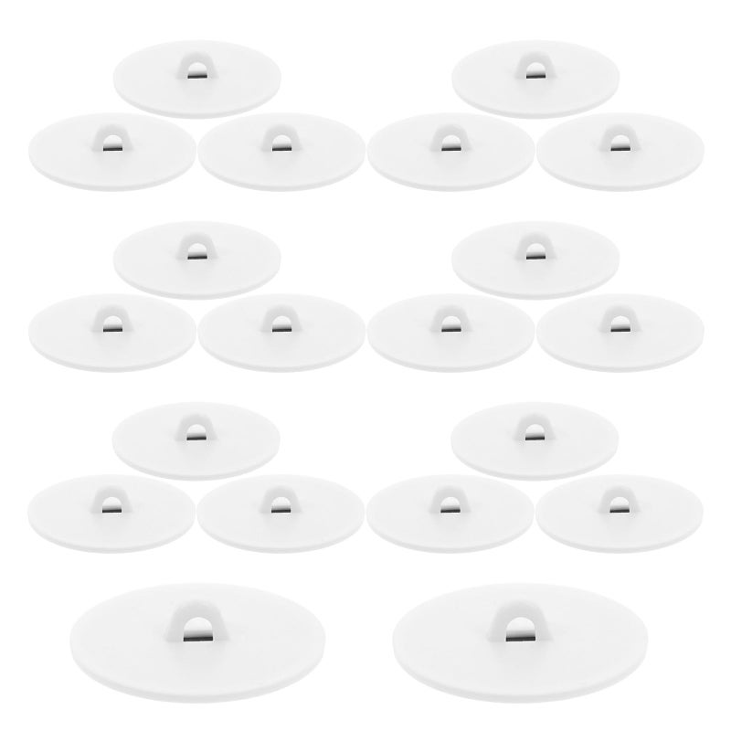 Strong Adhesive Removable Ceiling Hooks 20pcs White 4cm For Home Office Organization - Image 2