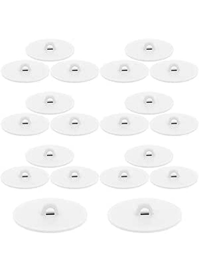 Strong Adhesive Removable Ceiling Hooks 20pcs White 4cm For Home Office Organization - Image 1