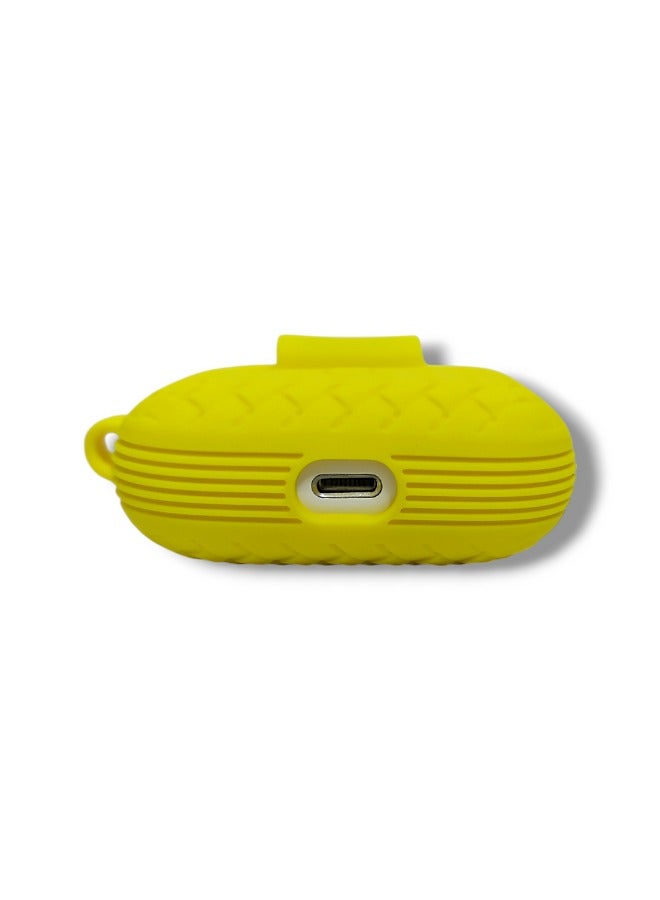 AirPods Pro Silicone Case with Stylish Ribbed Design - Yellow  - Image 3