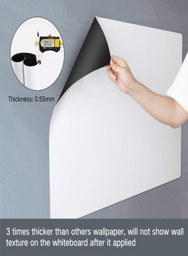 ZHIDIAN Magnetic Whiteboard Contact Paper for Wall 36 x 24 inches, Magnetic Dry Erase White Board Sticker with Non-Adhesive Backing for Office Home School - Image 5