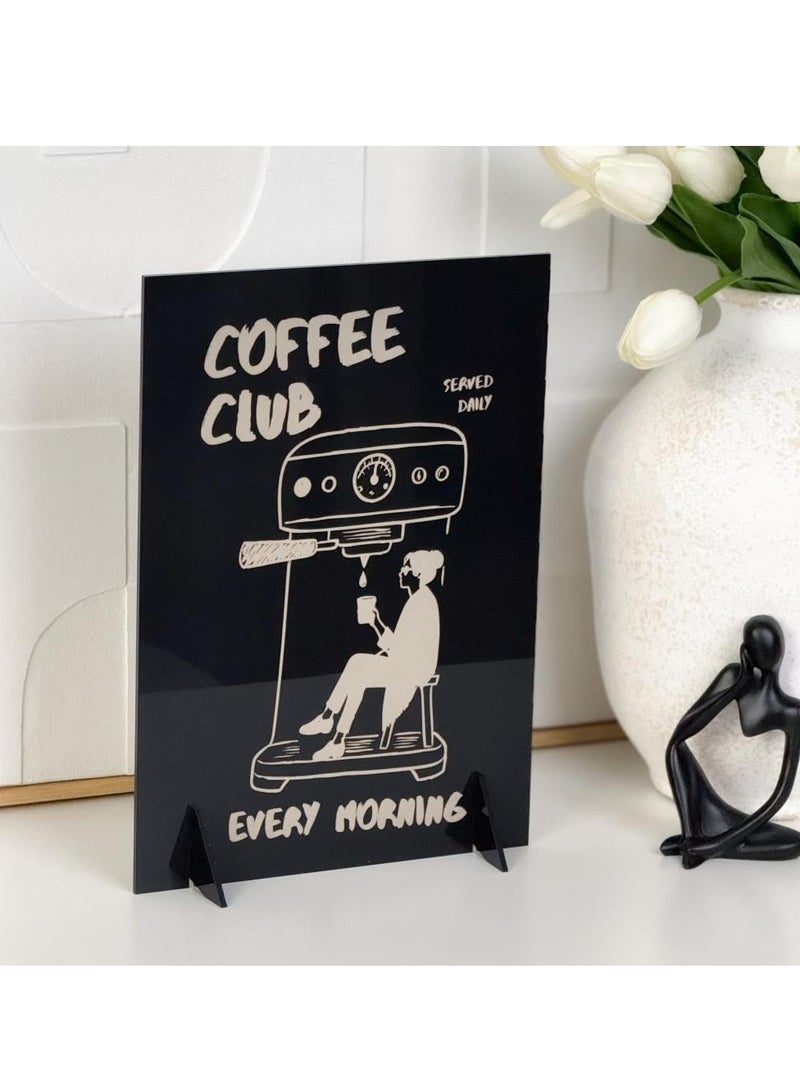Story Of Candle Coffee corner board, elegant decor with a distinctive coffee design