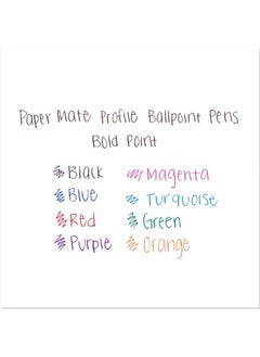 Paper Mate 1960662 Profile Ballpoint Retractable Pen, Assorted Ink, Bold, 8/Set  - Image 4