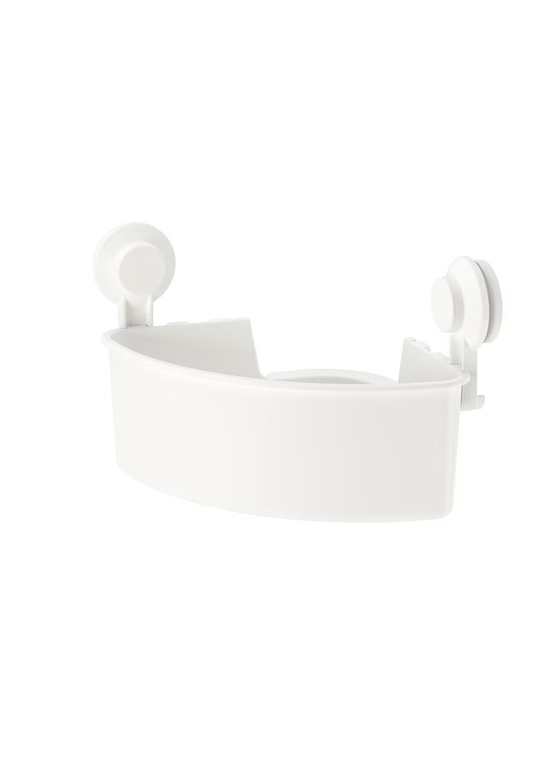 Corner Shelf Unit With Suction Cup White - Image 3