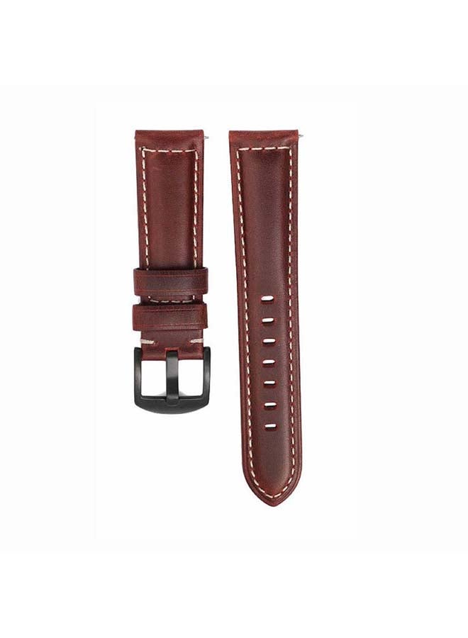 بيرفيي سوار بديل من الجلد الطبيعي لساعة هواوي GT2 برو بني - Image 2