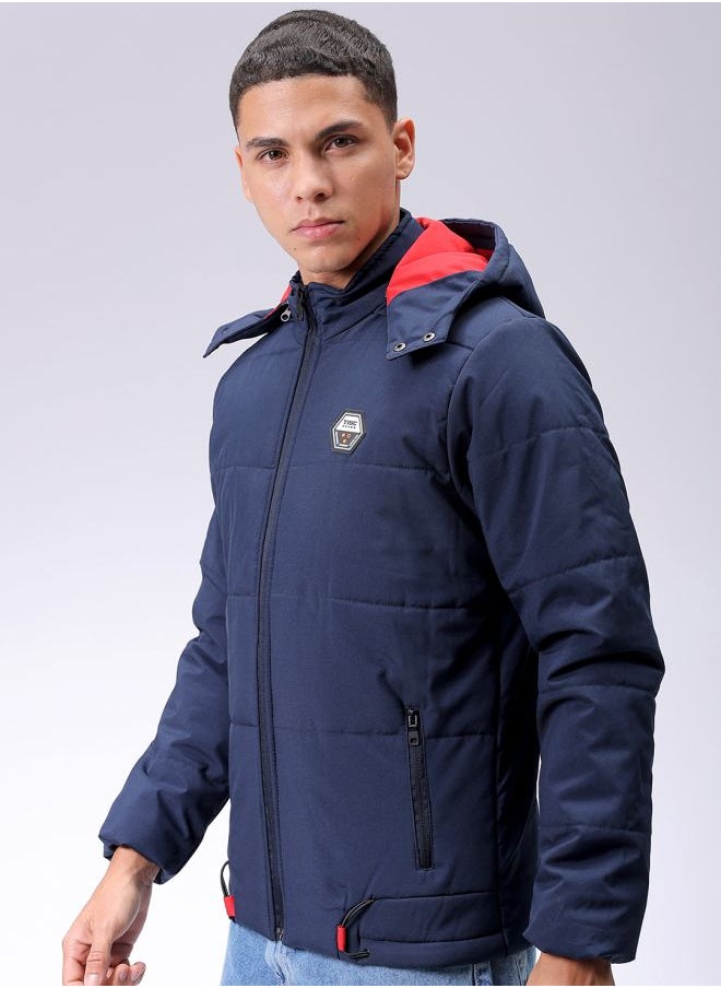 The Indian Garage Co Men Slim Fit Solid Bomber Jackets  - Image 3