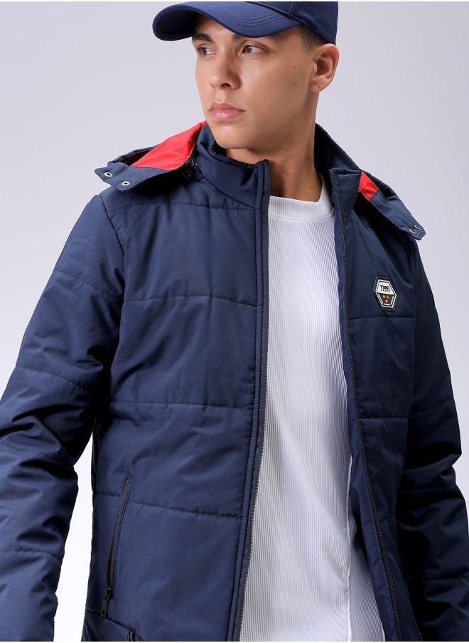 The Indian Garage Co Men Slim Fit Solid Bomber Jackets  - Image 1