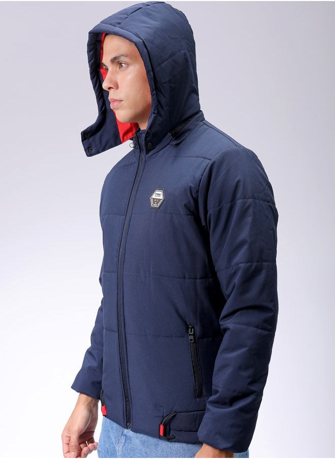 The Indian Garage Co Men Slim Fit Solid Bomber Jackets  - Image 5
