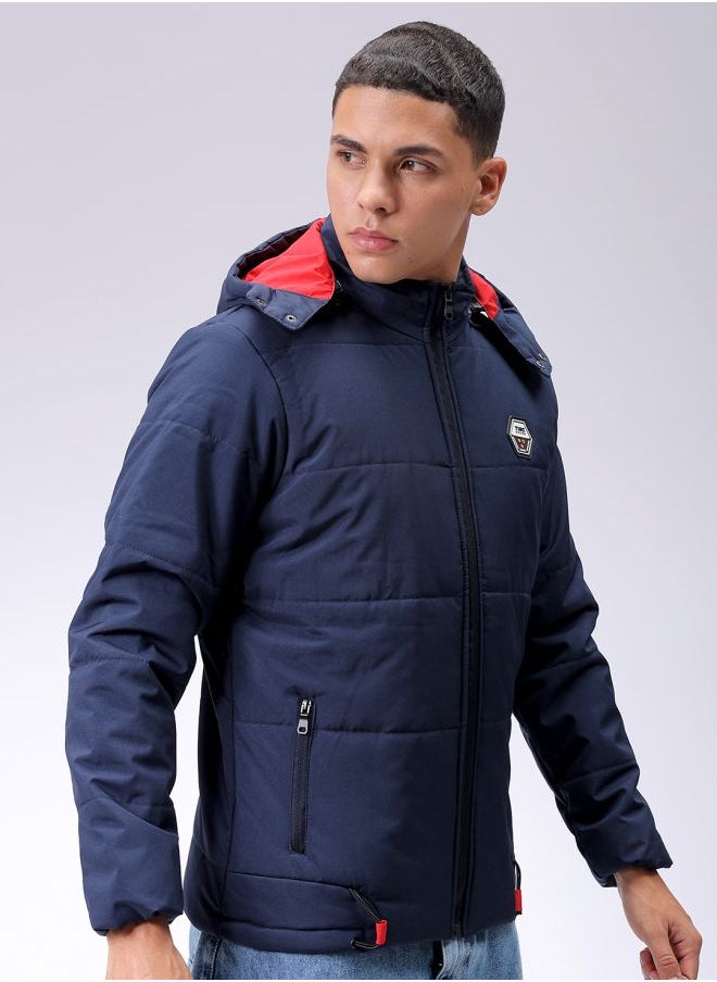 The Indian Garage Co Men Slim Fit Solid Bomber Jackets  - Image 4