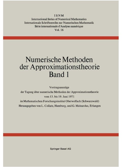 Numerische Methoden der Approximationstheorie: Band 1