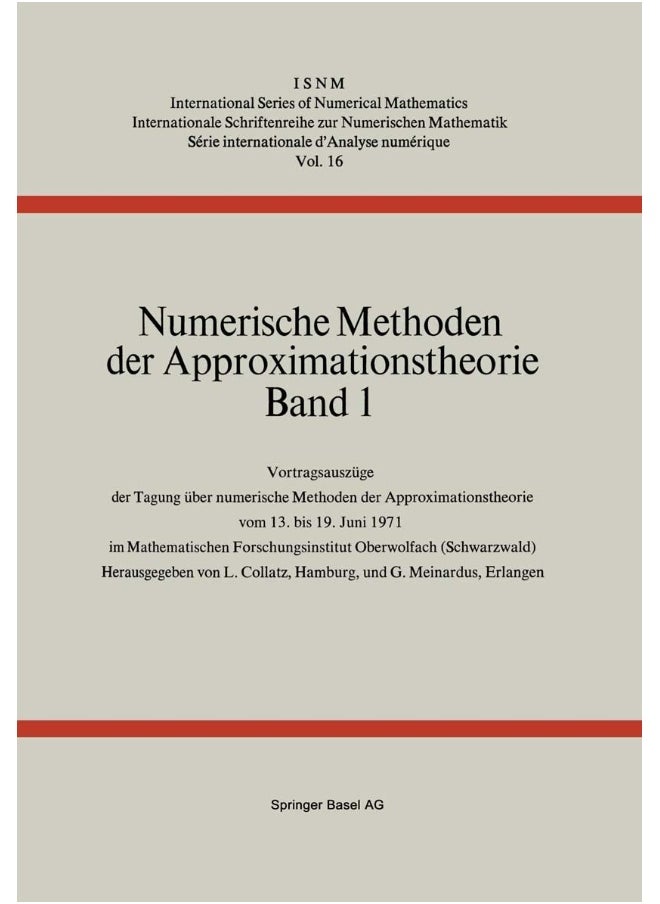 Numerische Methoden der Approximationstheorie: Band 1 