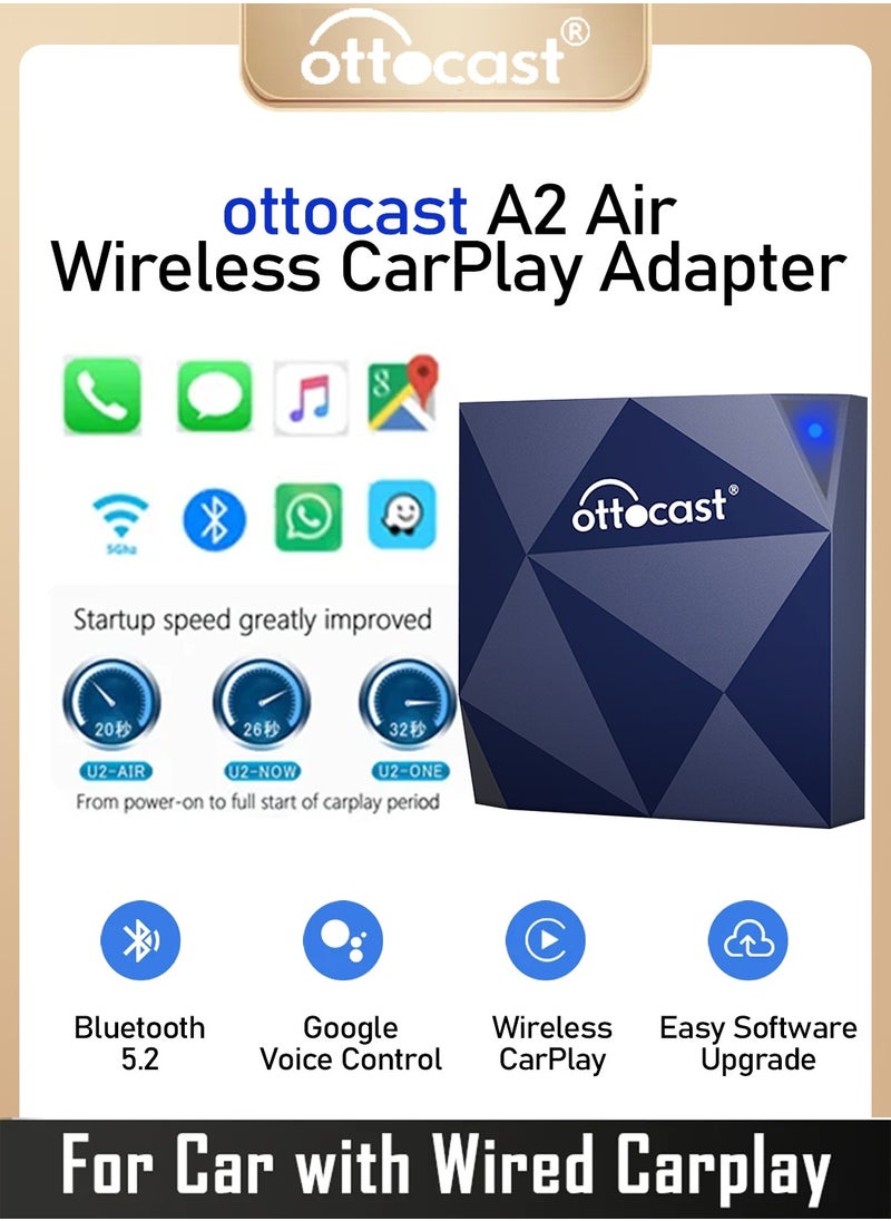 Ottocast - Ottocast A2Air Wired to Wireless Android Auto Adapter Dongle Spotify Waze for OME Android Auto Multimedia for VW Toyota Honda - Image 1