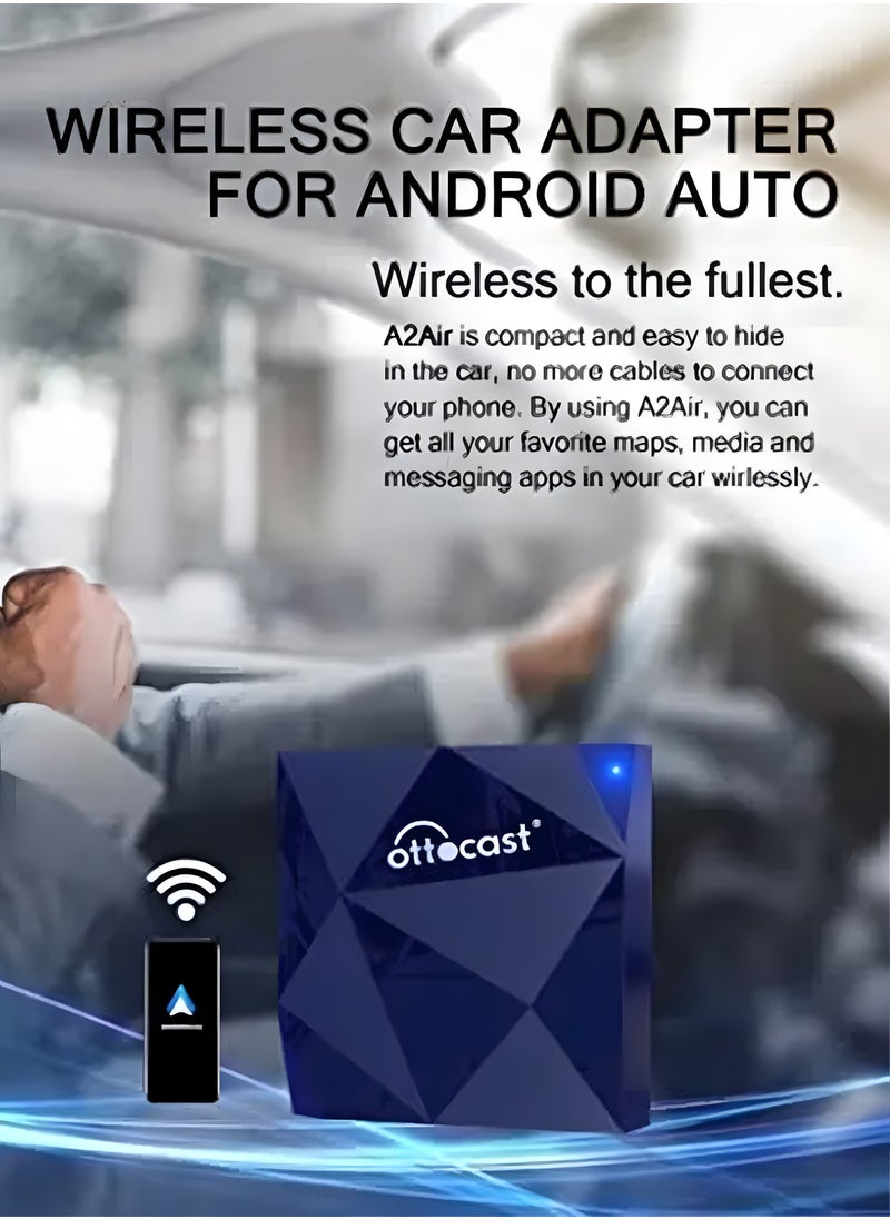 Ottocast - Ottocast A2Air Wired to Wireless Android Auto Adapter Dongle Spotify Waze for OME Android Auto Multimedia for VW Toyota Honda - Image 1