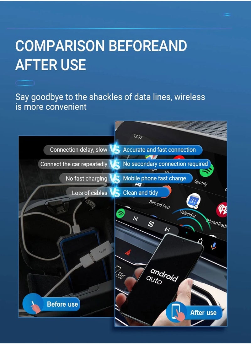 Ottocast - Ottocast A2Air Wired to Wireless Android Auto Adapter Dongle Spotify Waze for OME Android Auto Multimedia for VW Toyota Honda - Image 1