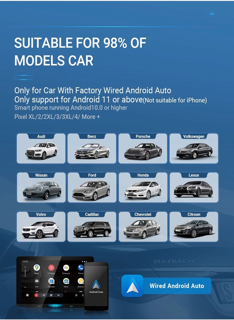 Ottocast - Ottocast A2Air Wired to Wireless Android Auto Adapter Dongle Spotify Waze for OME Android Auto Multimedia for VW Toyota Honda - Image 1