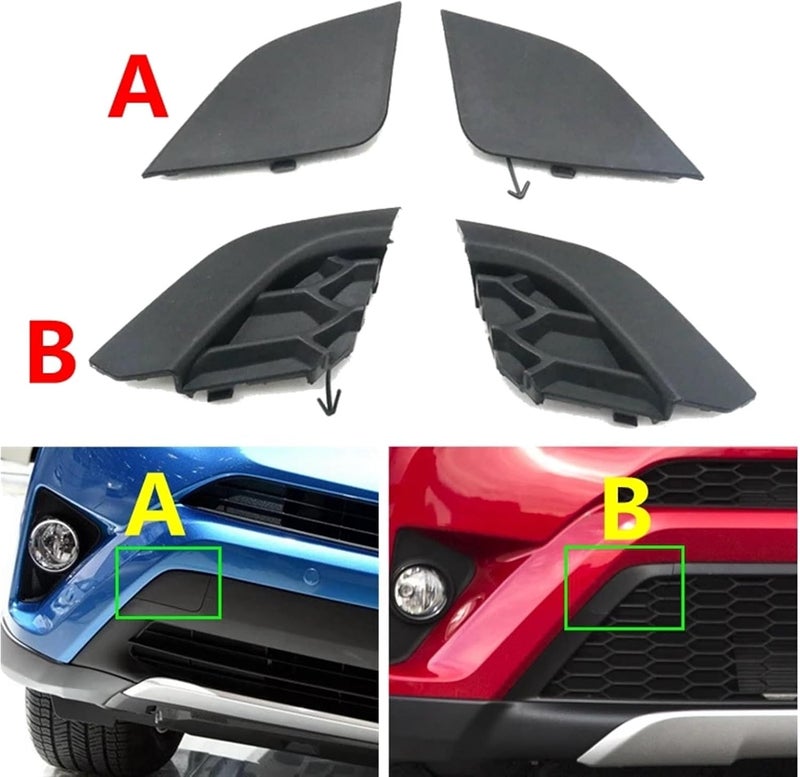 QASULER Front Bumper Tow Hook Eye Cover for Toyota RAV4 - Image 3