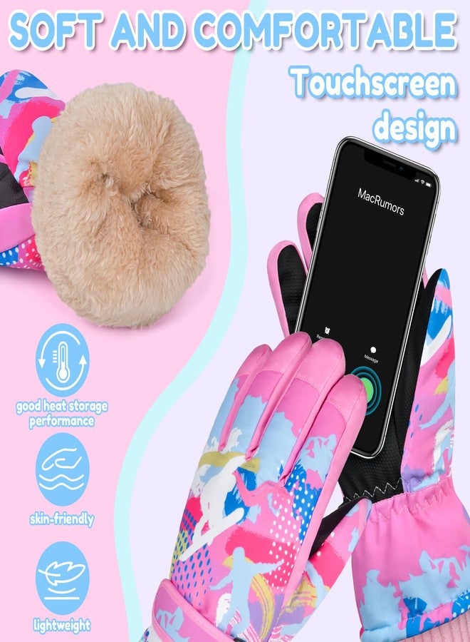 AuSletie Kids Gloves Winter Waterproof Girls Snow Ski Gloves Boys, Winter Outdoors Warm for Children - Image 4