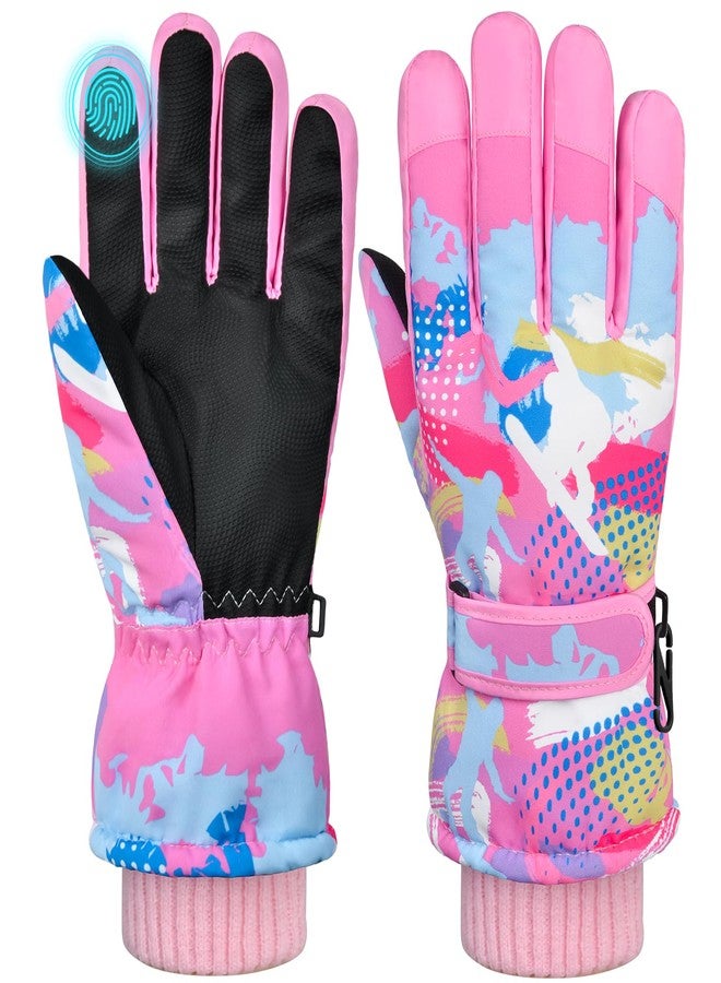 AuSletie Kids Gloves Winter Waterproof Girls Snow Ski Gloves Boys, Winter Outdoors Warm for Children - Image 1