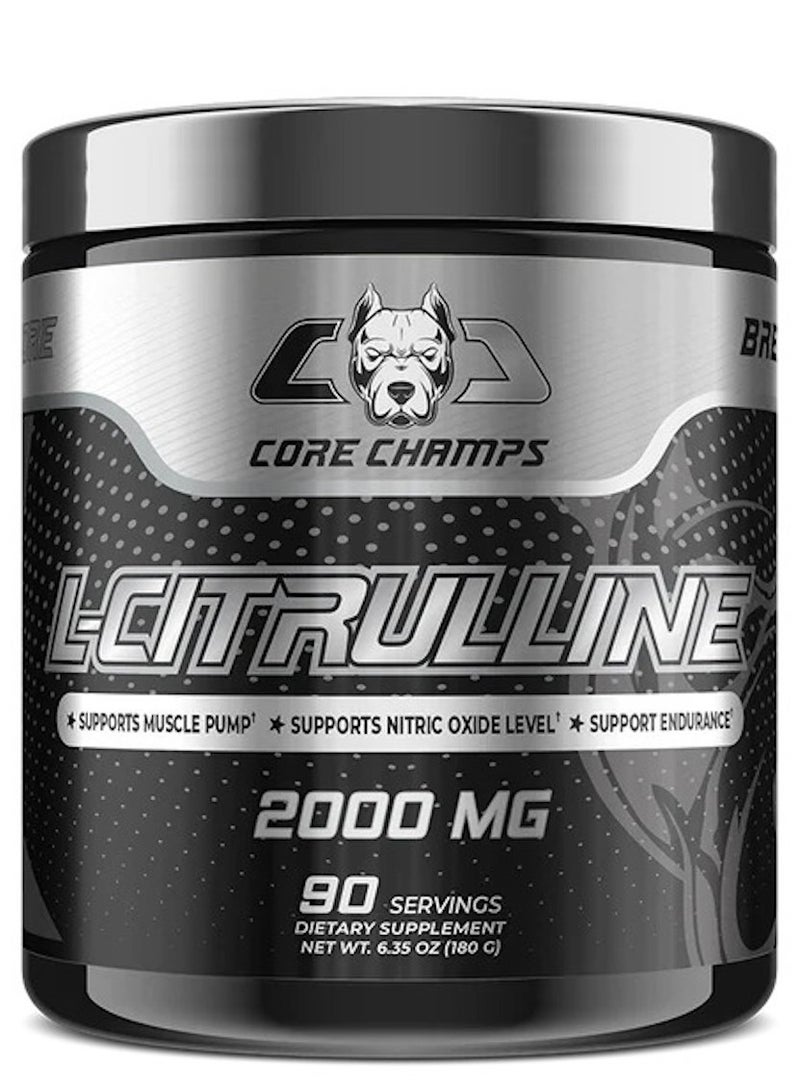 CORE CHAMPS L-Citrulline Support Muscle Pump 90 Servings 180 grams Unflavoured