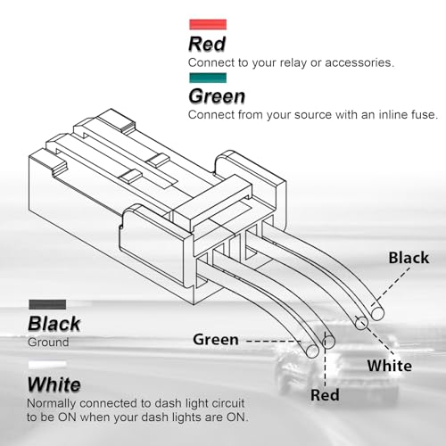 ROMELACK Rear Light Push Button Blue Backlight Switch Short Circuit Protection with Connector Wire Compatible with Toyota Tacoma Tundra 4Runner Camry Corolla Hiace Prado Yaris Sienna 2018-Current - Image 5