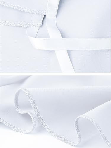 Soudittur Ballet Wrap Skirts Chiffon Dance Skirt for Toddler/Girls/Women (White, Large) - Image 4
