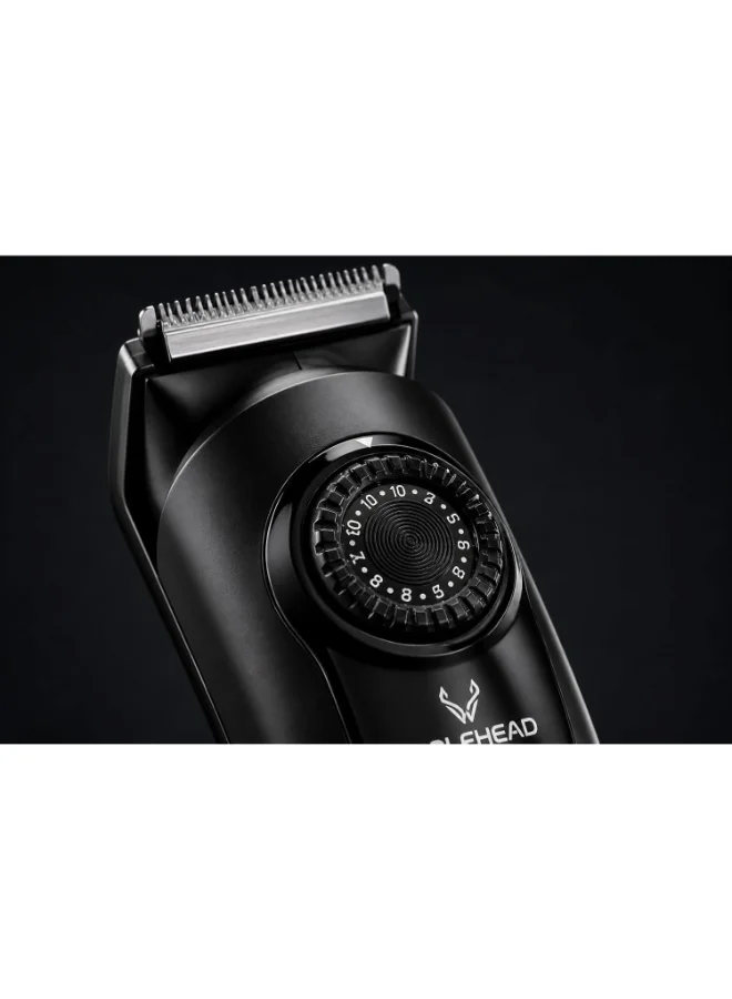Wolfhead  Wolfhead Premium Men'S Beard Trimmer, 20 Length Adjustable Blade Wheel, Stainless Steel T-Blade For Precision Facial Hair Trimming, Cordless Waterproof Wet/Dry Clipper for Men | Best Price UAE