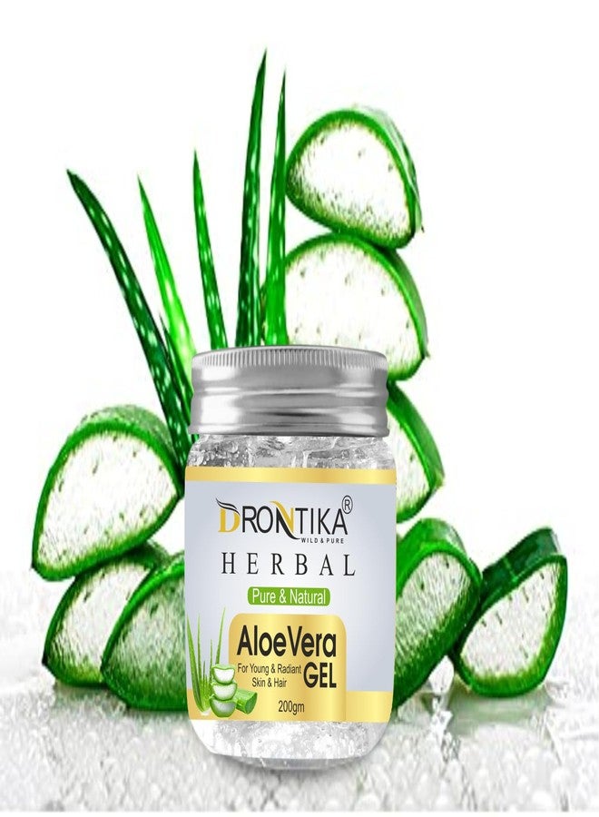 Drontika Natural 100% Ayurvedic Aloe vera Gel (Transparent), Skin/Hair Gel With Vitamin E & Natural Emollients (Paraben Free), 200g - Image 3