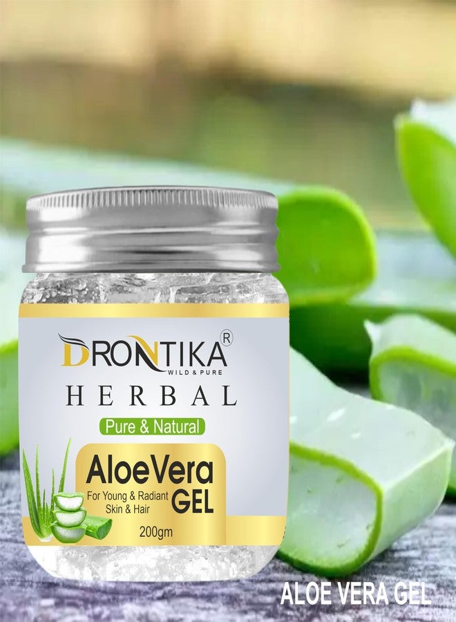 Drontika Natural 100% Ayurvedic Aloe vera Gel (Transparent), Skin/Hair Gel With Vitamin E & Natural Emollients (Paraben Free), 200g - Image 5