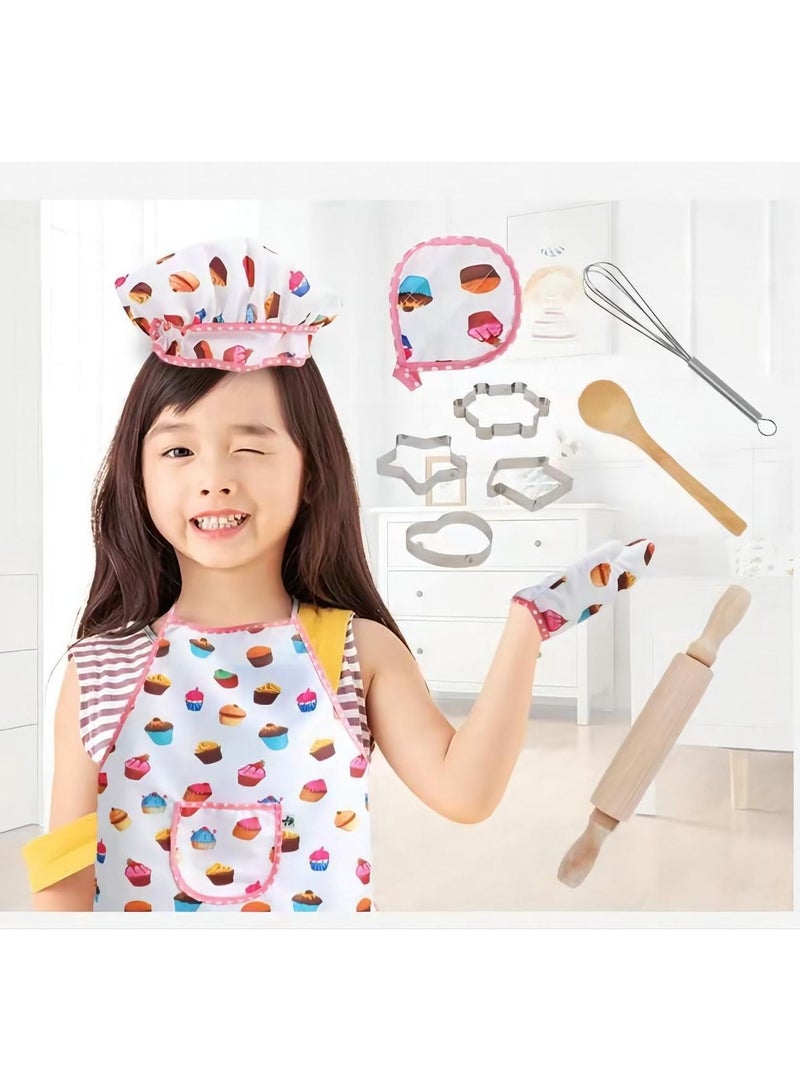 LIXADA 11-Piece Chef Role Play Set With Dress Up Costume And Pretend Kitchen Accessories  - Image 3