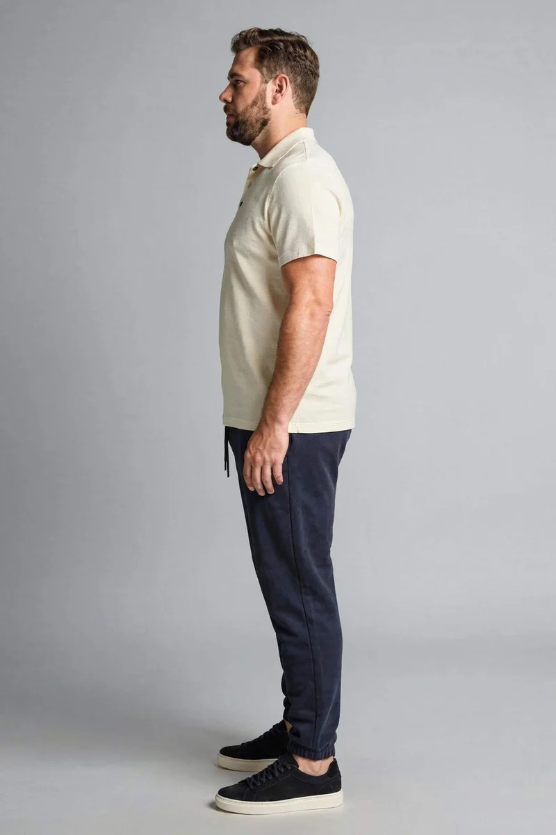 ديفاكتو Plus Size Short Sleeve Polo Shirt