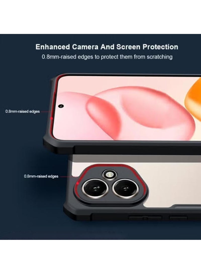 SanHu for Honor 400 Case, Ultra Thin Lightweight, Soft TPU Bumper, Acrylic Clear Back Cover Honor 400, Black - Image 4