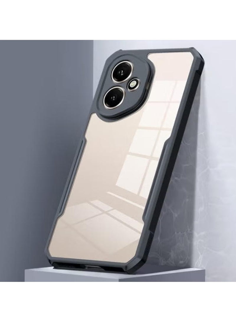 SanHu for Honor 400 Case, Ultra Thin Lightweight, Soft TPU Bumper, Acrylic Clear Back Cover Honor 400, Black - Image 3