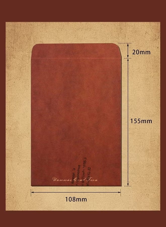 Stationery & Textured Envelope Set with 10 Textured Envelopes, 16Pieces of Kraft Paper and 32 Stickers for Letter Writing, Weddings, Invitations, Graduation Ceremonies - Image 5