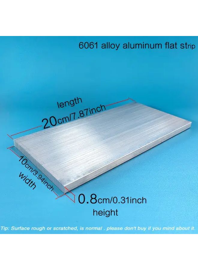 لوح ألومنيوم 6061 مقاس 100x200x8 مم لآلات الخراطة والتفريز CNC - Image 3