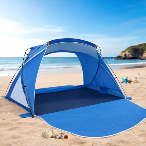 Etto Beach Tent Sun Shelter with UPF 50+ UV Protection, Dual Door Design for Better Ventilation, Easy Setup Portable Beach Shade Canopy with Carrying Bag for Beach, Camping, Fishing and Outdoor Travel - Image 1