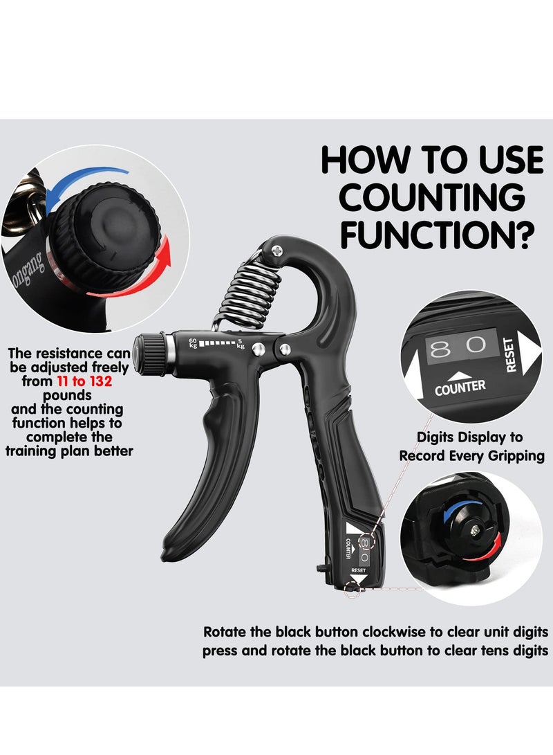 معزز قبضة اليد مع المقاومة القابلة للضبط، معزز الرسغ، معزز الساعد، ضغط تمارين اليد، مدرب قوة الإمساك، ممارس قبضة اليد للرجال والنساء - Image 2