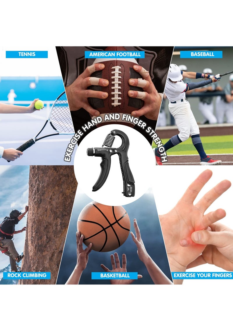 معزز قبضة اليد مع المقاومة القابلة للضبط، معزز الرسغ، معزز الساعد، ضغط تمارين اليد، مدرب قوة الإمساك، ممارس قبضة اليد للرجال والنساء - Image 4