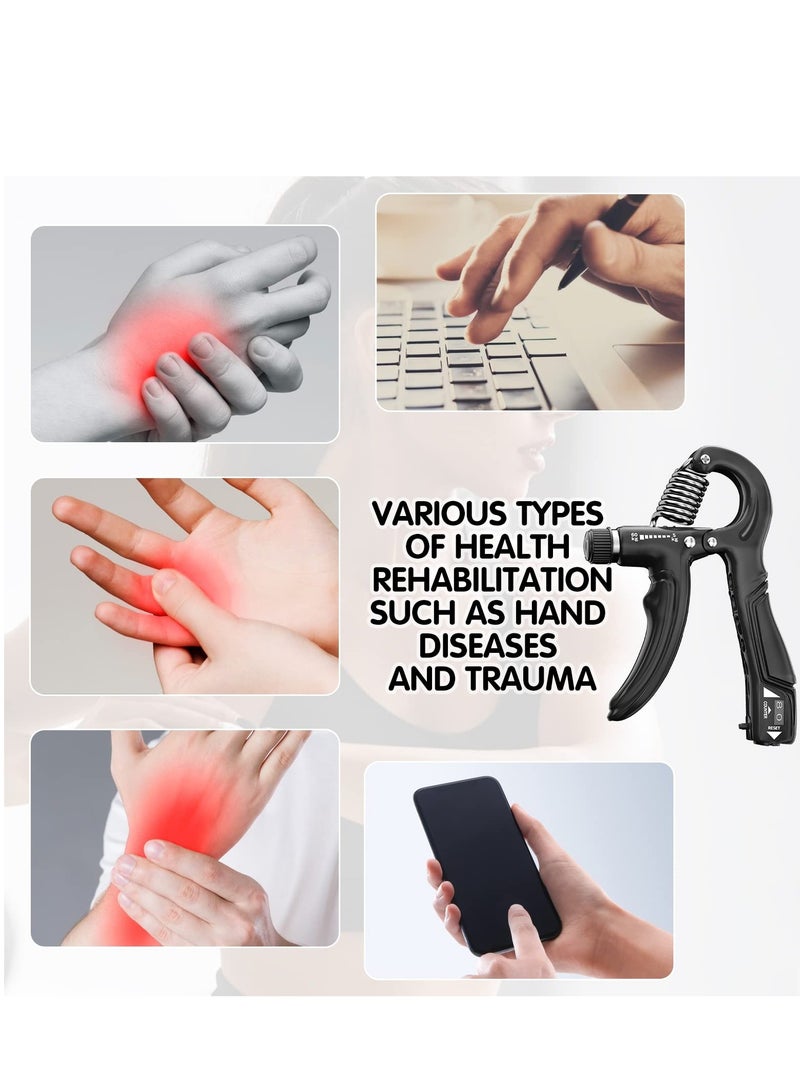 معزز قبضة اليد مع المقاومة القابلة للضبط، معزز الرسغ، معزز الساعد، ضغط تمارين اليد، مدرب قوة الإمساك، ممارس قبضة اليد للرجال والنساء - Image 5
