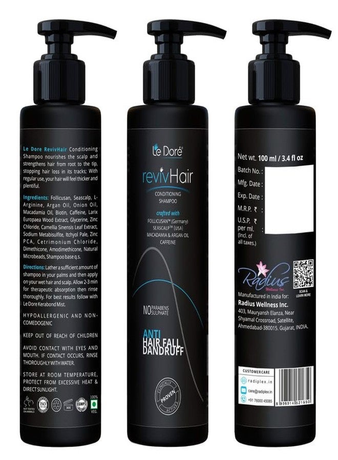 Le Dore RevivHair Conditioning Shampoo | With Macadamia, Argan & Onion Oil (100ml) - Image 2