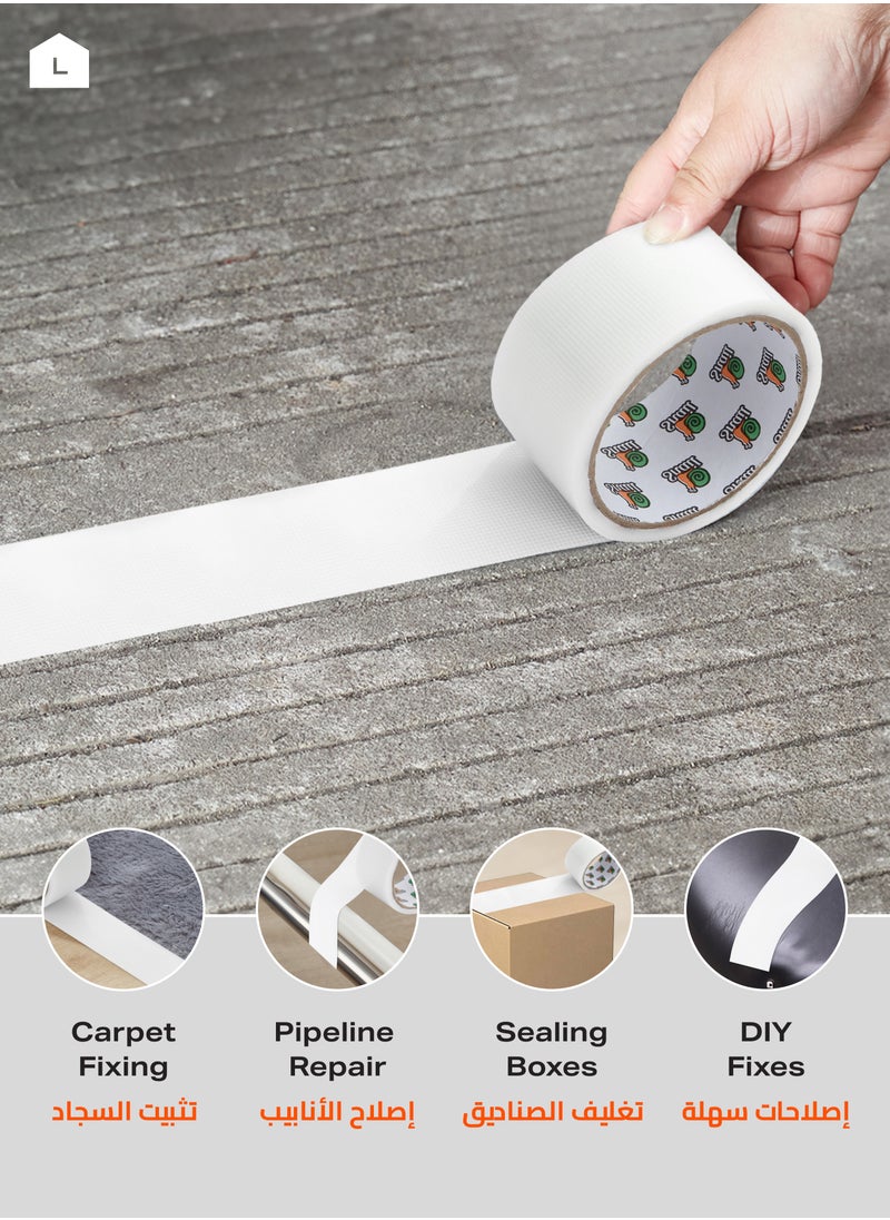 LAWAZIM - Snail Heavy Duty Duct Tape - Strong Adhesive Waterproof Tear-Resistant Flexible Industrial Repair White Utility Tape for Home Repairs Packaging Sealing Plumbing Automotives and Emergency Fixes - Image 1