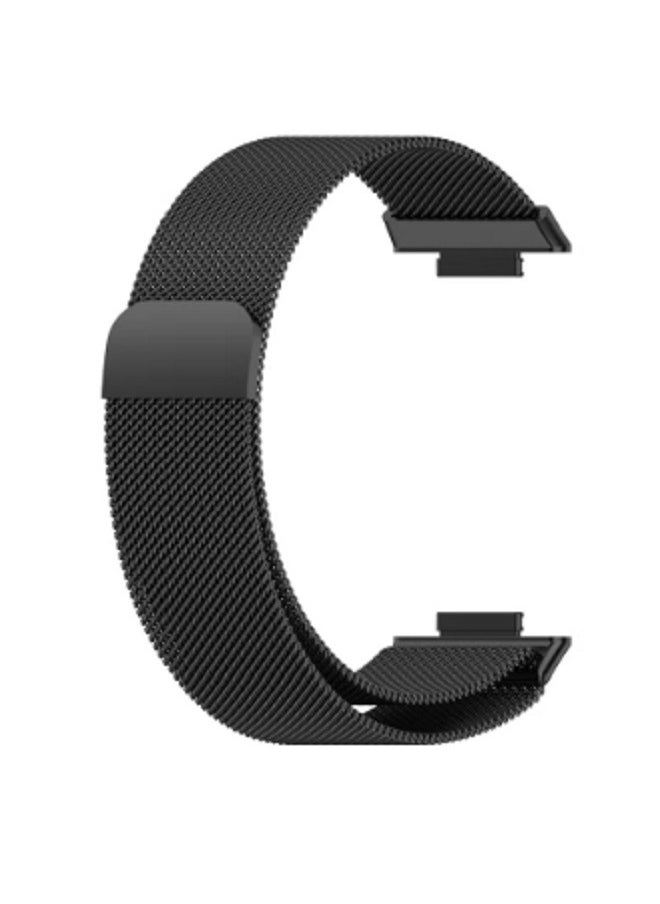 dida-cosmos - Straps Compatible with Huawei Fit 2 Magnetic Stainless Steel Watch Band for Men and Women,Black - Image 1