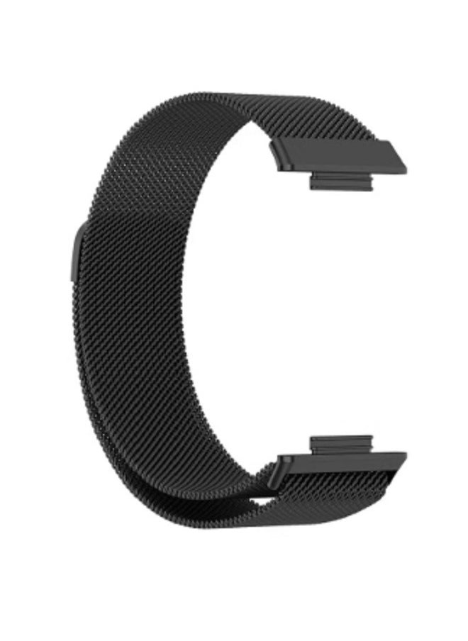 dida-cosmos - Straps Compatible with Huawei Fit 2 Magnetic Stainless Steel Watch Band for Men and Women,Black - Image 1