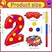 Lcoor Dog Paw 2nd Birthday Decorations Dog Paw Printing Number 2 Piata with Blindfold Stick and Confetti for Red Dog Paw Birthday Party Supplies red dog paw 2nd - Image 4