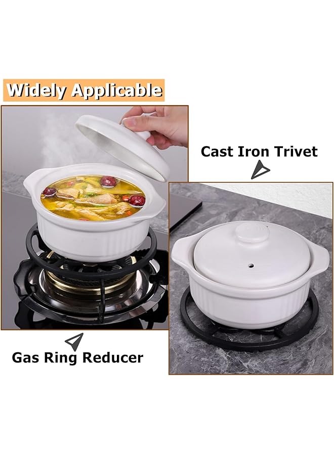 KASTWAVE Cast Iron Wok Support Ring Stovetop Stand, Non Slip Gas Ring Reducer For Moka Pot, Small Saucepan, Coffee Pot, And Wok, Trivet Holder For Gas Stove, Camping Stove (7.2 Inches) - Image 5