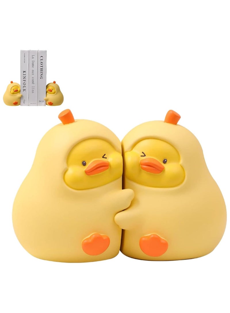 general Bookends - 2 Piece Decorative Bookends, Cute Yellow Duck Bookends, Kids Room Book Plugs - Image 1