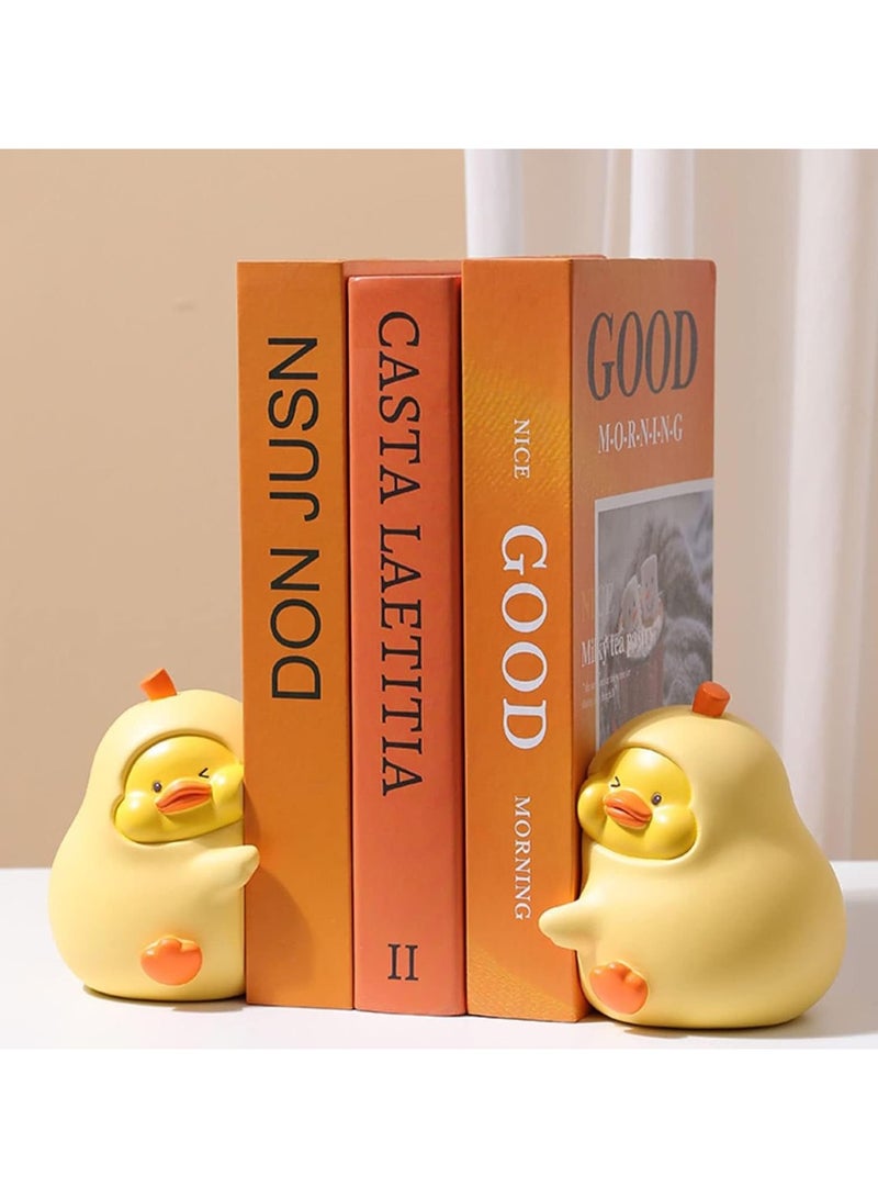 general Bookends - 2 Piece Decorative Bookends, Cute Yellow Duck Bookends, Kids Room Book Plugs - Image 2