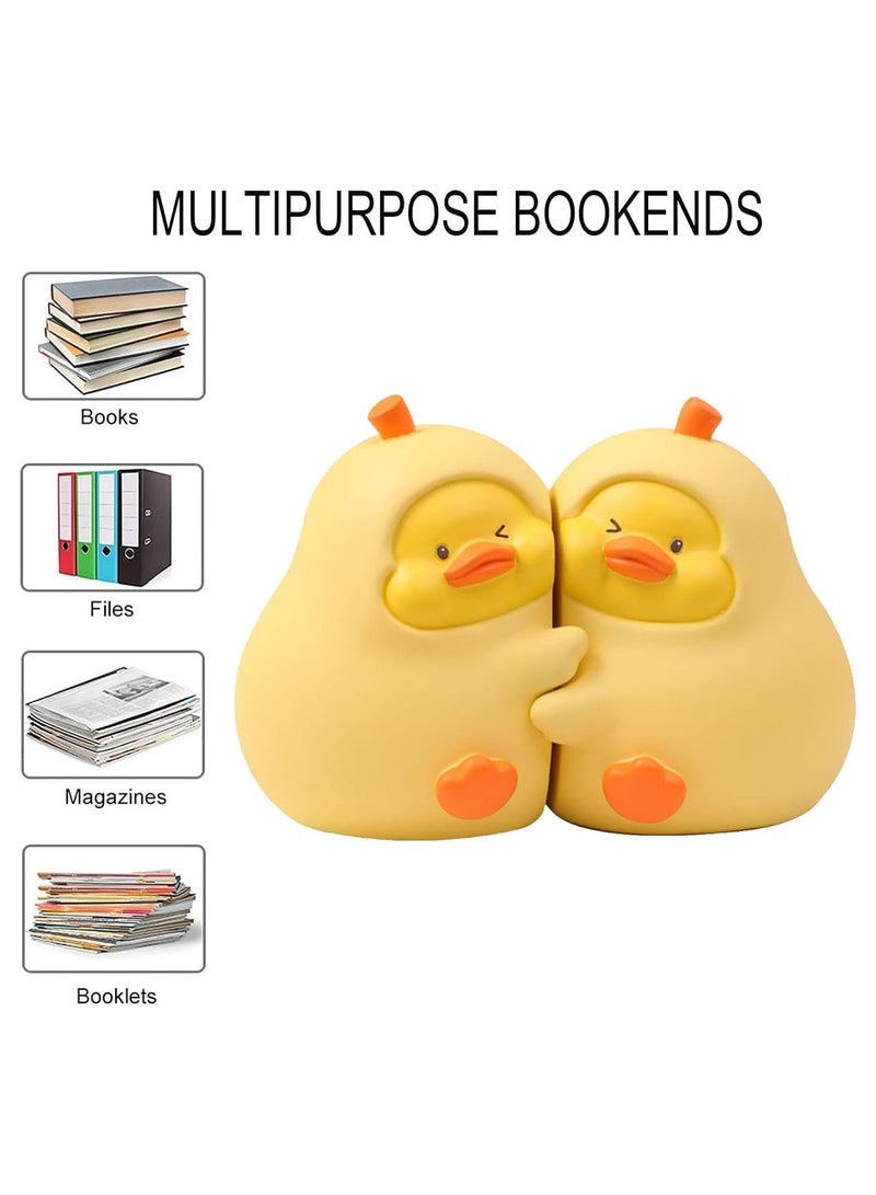 general Bookends - 2 Piece Decorative Bookends, Cute Yellow Duck Bookends, Kids Room Book Plugs - Image 3