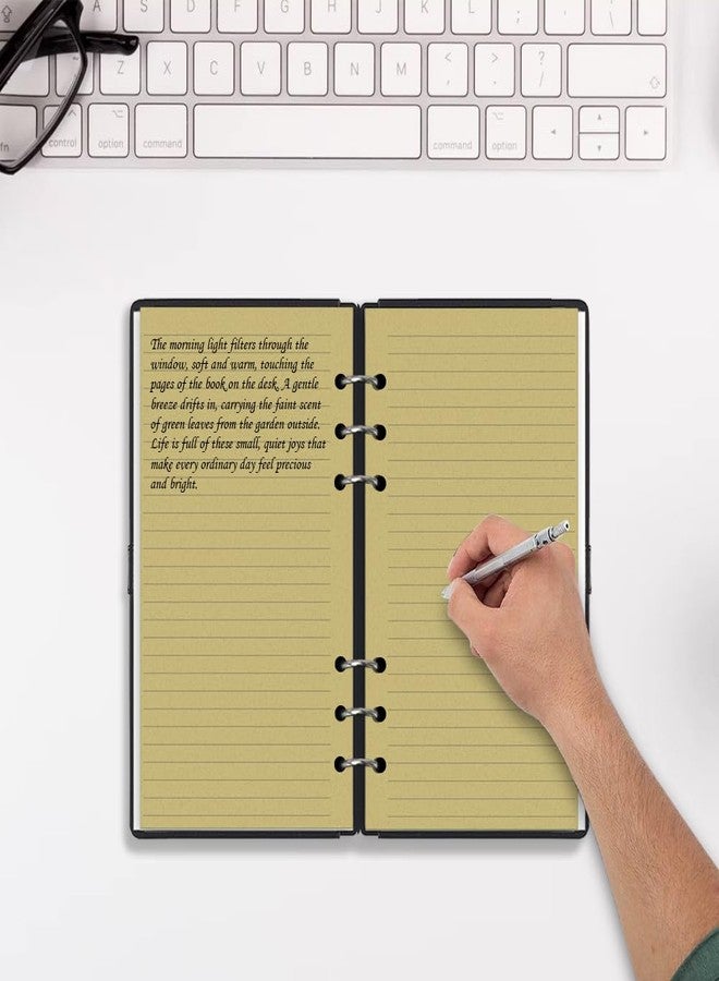 Cheericome A6 Vintage Lined Refills Paper, 6 Hole Personal Size Lined Paper for Filofax Personal Planner, 6 Hole Punched Planner Inserts, Vintage, 100 Sheets/200 Pages, College Ruled, 3.75 X 6.75 Inch - Image 4