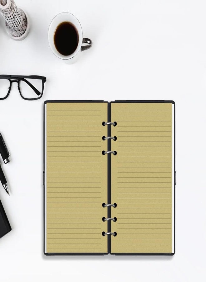 Cheericome A6 Vintage Lined Refills Paper, 6 Hole Personal Size Lined Paper for Filofax Personal Planner, 6 Hole Punched Planner Inserts, Vintage, 100 Sheets/200 Pages, College Ruled, 3.75 X 6.75 Inch - Image 5